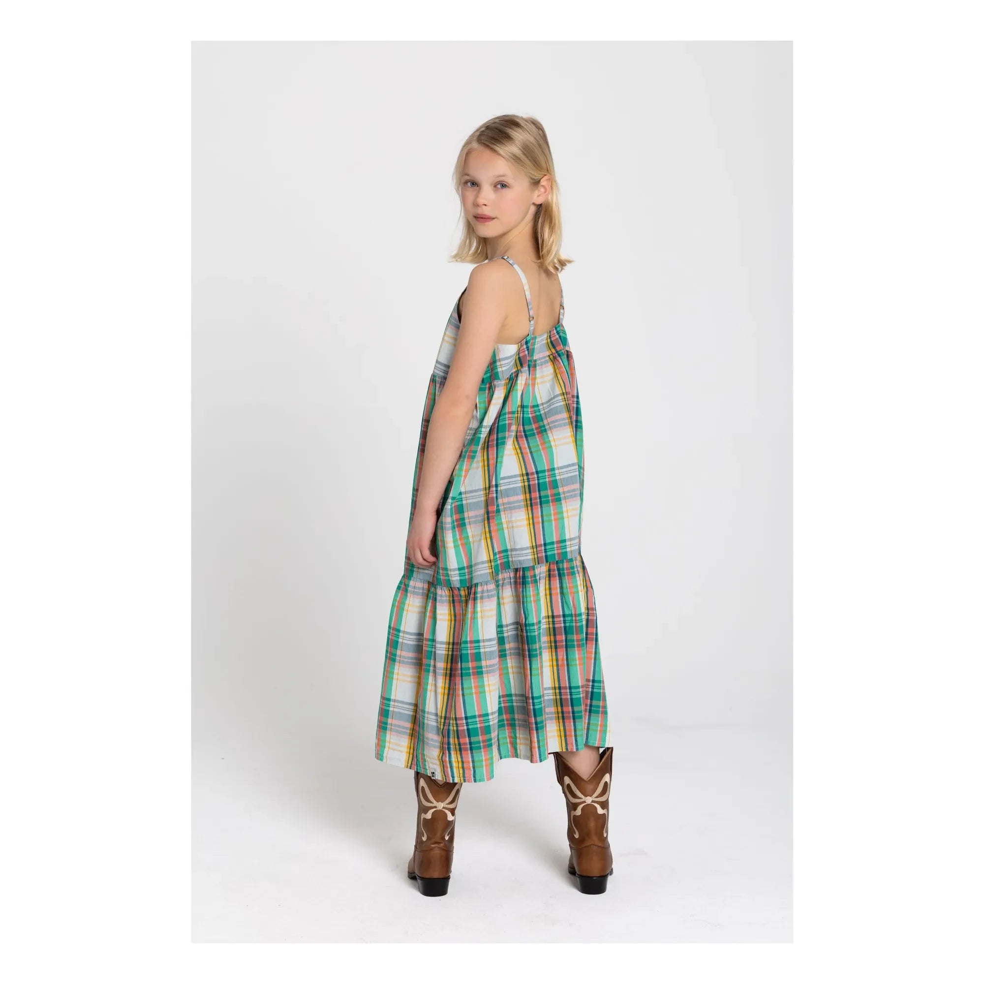 Hundred Pieces - Kleid Sanda Kariert | Pfirsich