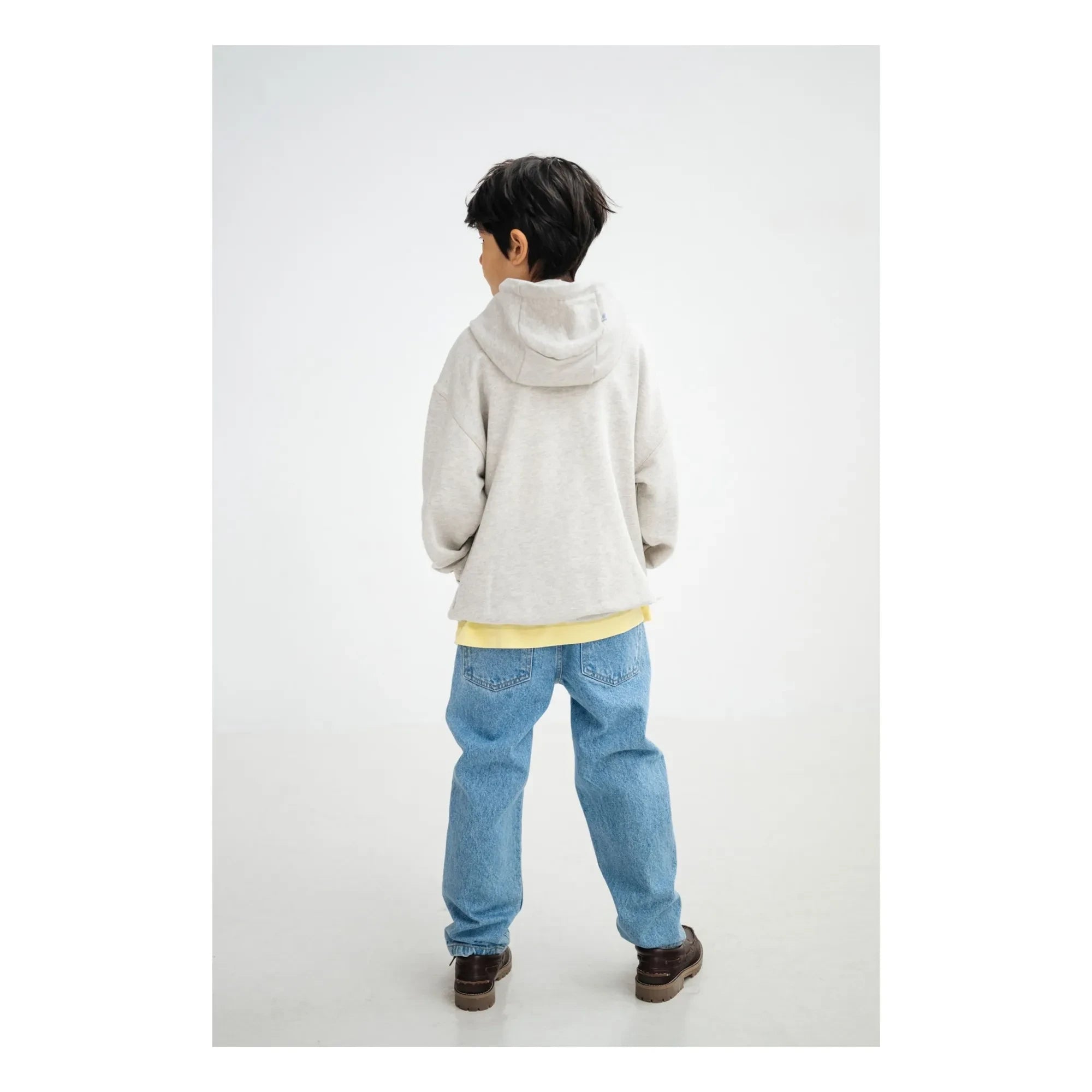 Repose AMS - Kapuzen-Sweatshirt aus Bio-Baumwolle mit Logo | Grau meliert