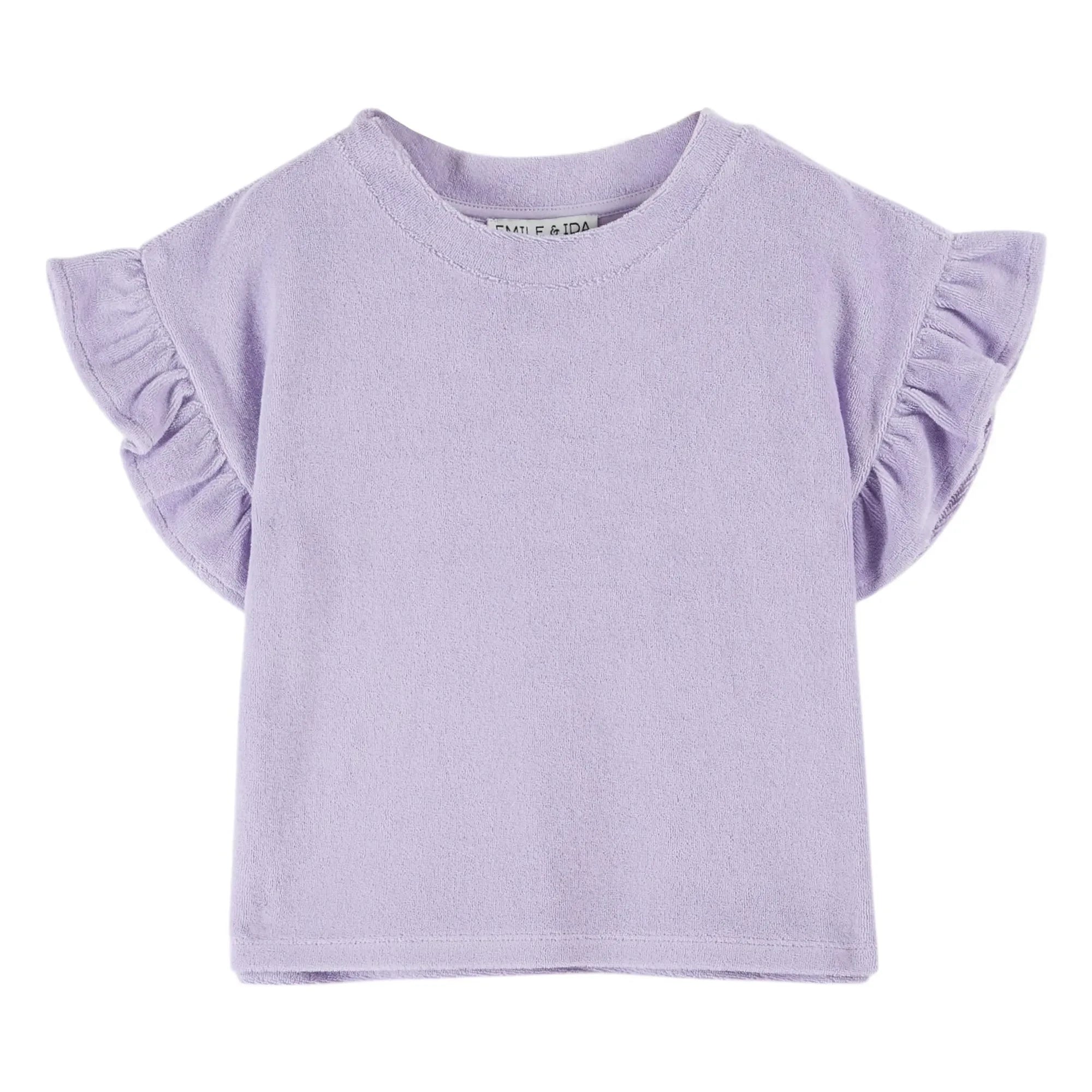 Emile et Ida - Terry Rüschen-T-Shirt | Mauve