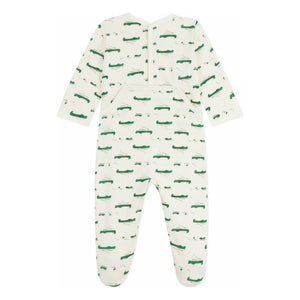 Petit Bateau - Schlafanzug Dors Bien Pont Krokodile Bio-Baumwolle | Ecru
