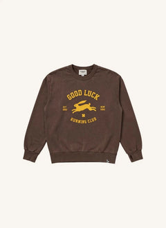 Finger in the nose - "Blow Good Luck" Organische Baumwoll-Sweatshirt | Schokolade