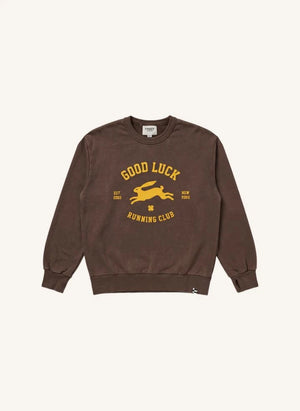 Finger in the nose - "Blow Good Luck" Organische Baumwoll-Sweatshirt | Schokolade