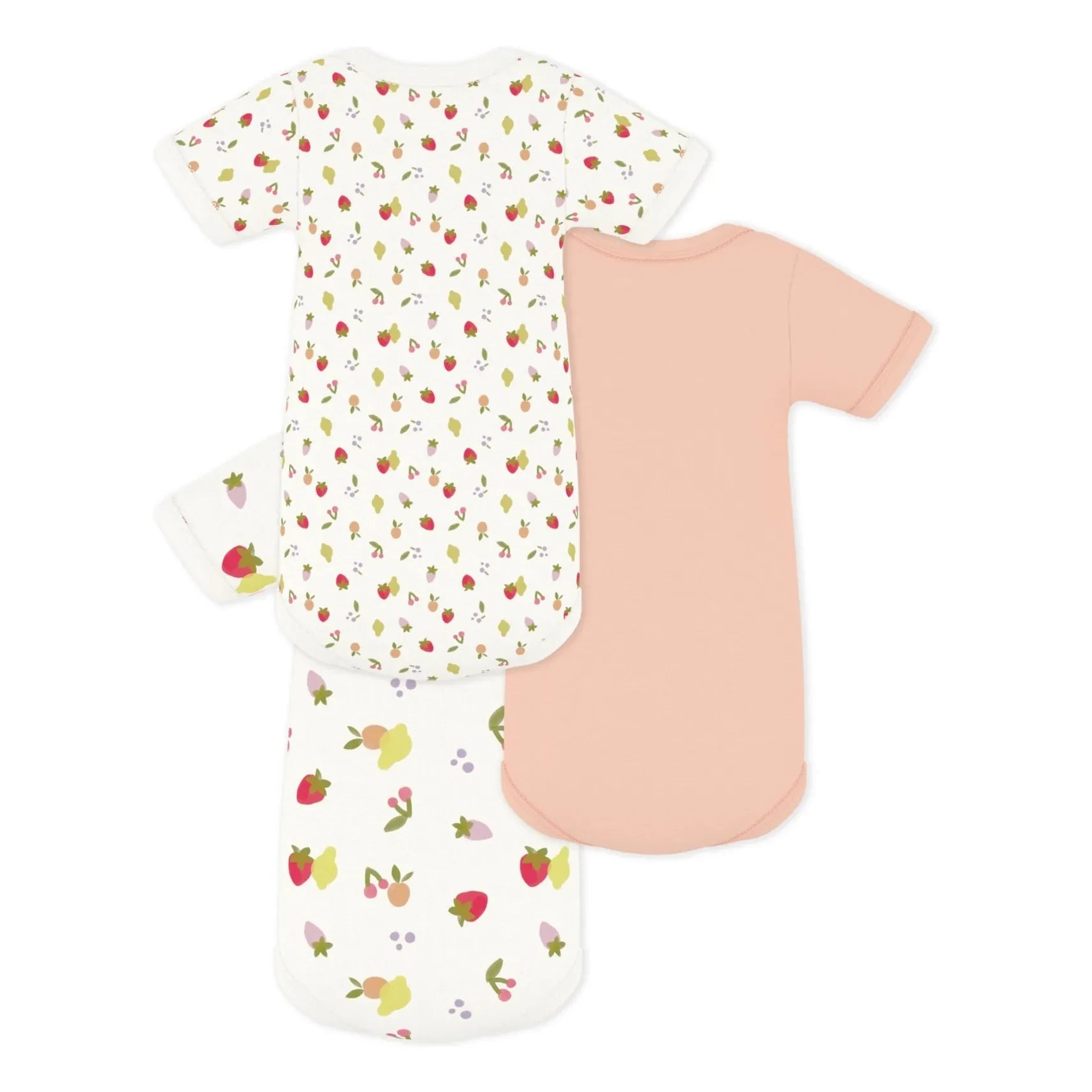 Petit Bateau – 3er-Pack Bodys mit Früchten | Ecru