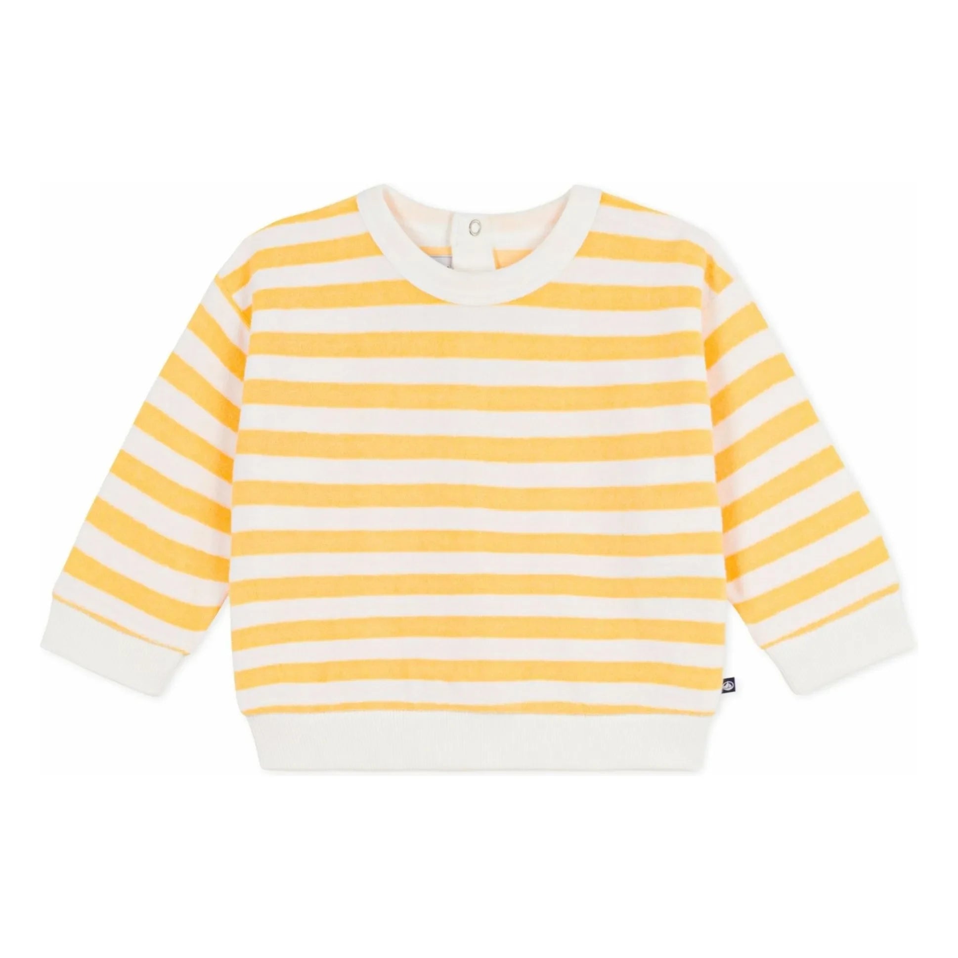 Petit Bateau - Terry Gestreiftes Sweatshirt | Gelb