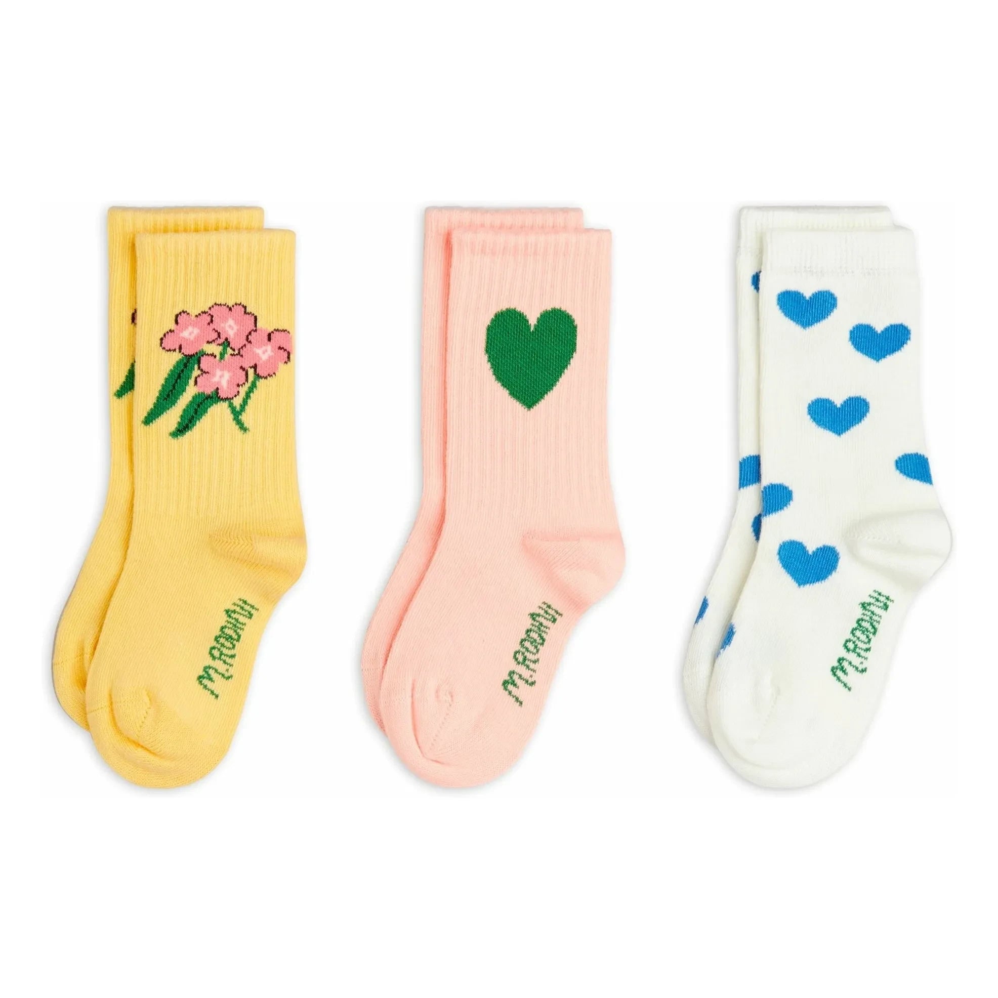 Mini Rodini - Alp Bio-Baumwolle 3er-Pack Socken | Gelb
