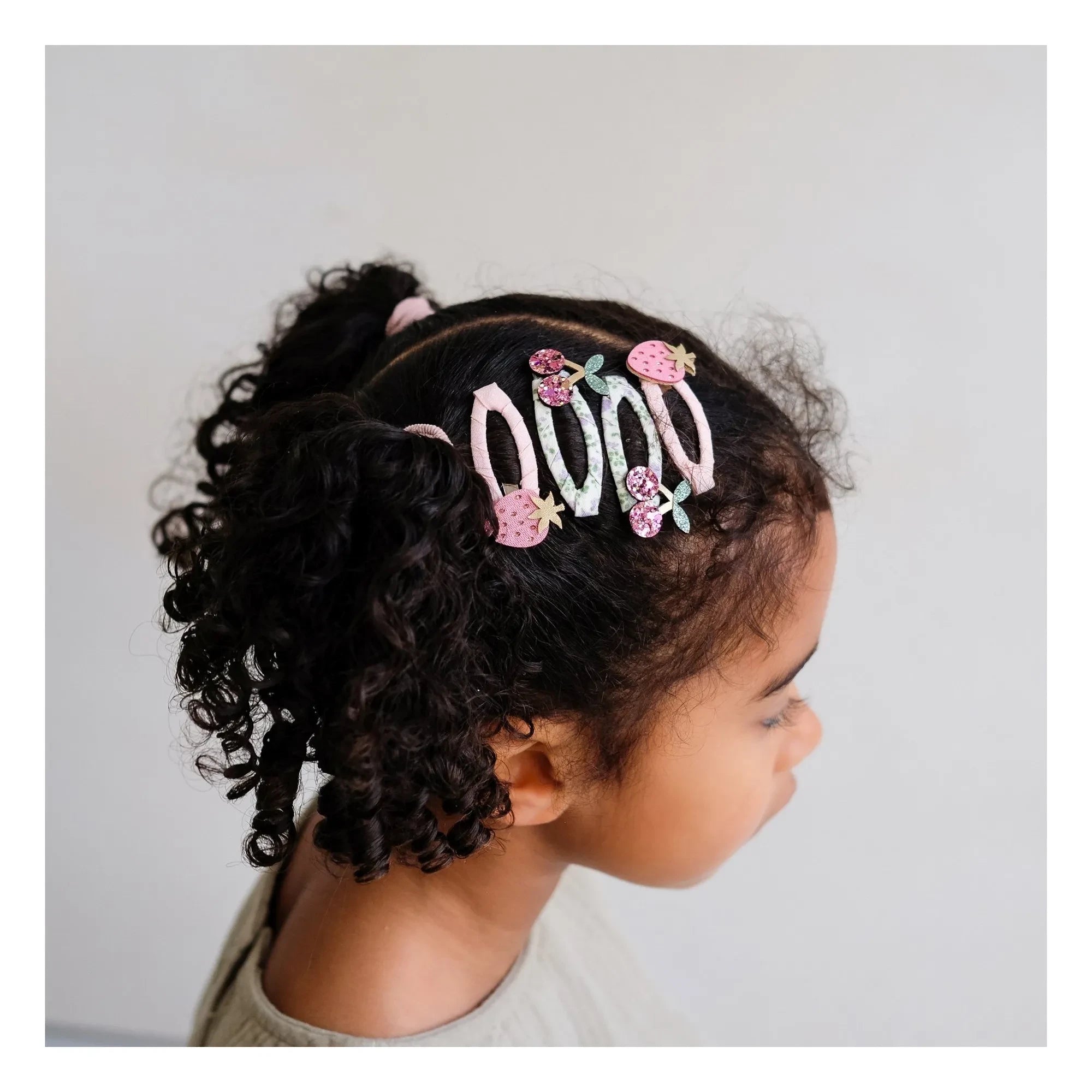 Mimi & Lula - 4er Set Sommerliche Obstspangen | Rosa