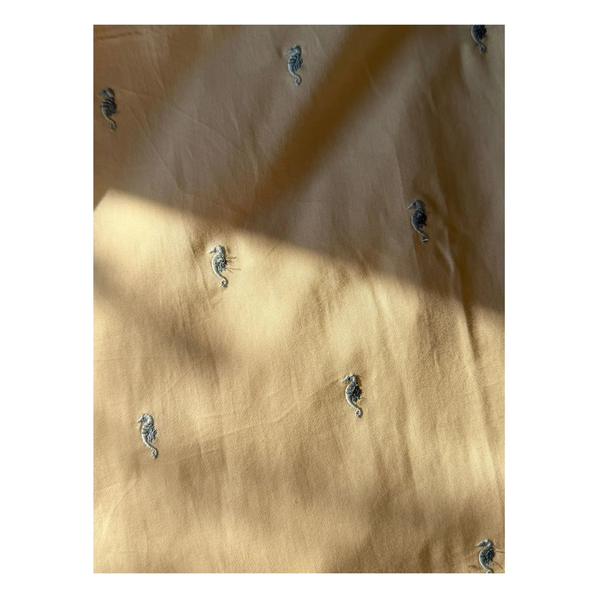 Cam Cam - Sea Garden besticktes Bettwäsche-Set | Blau