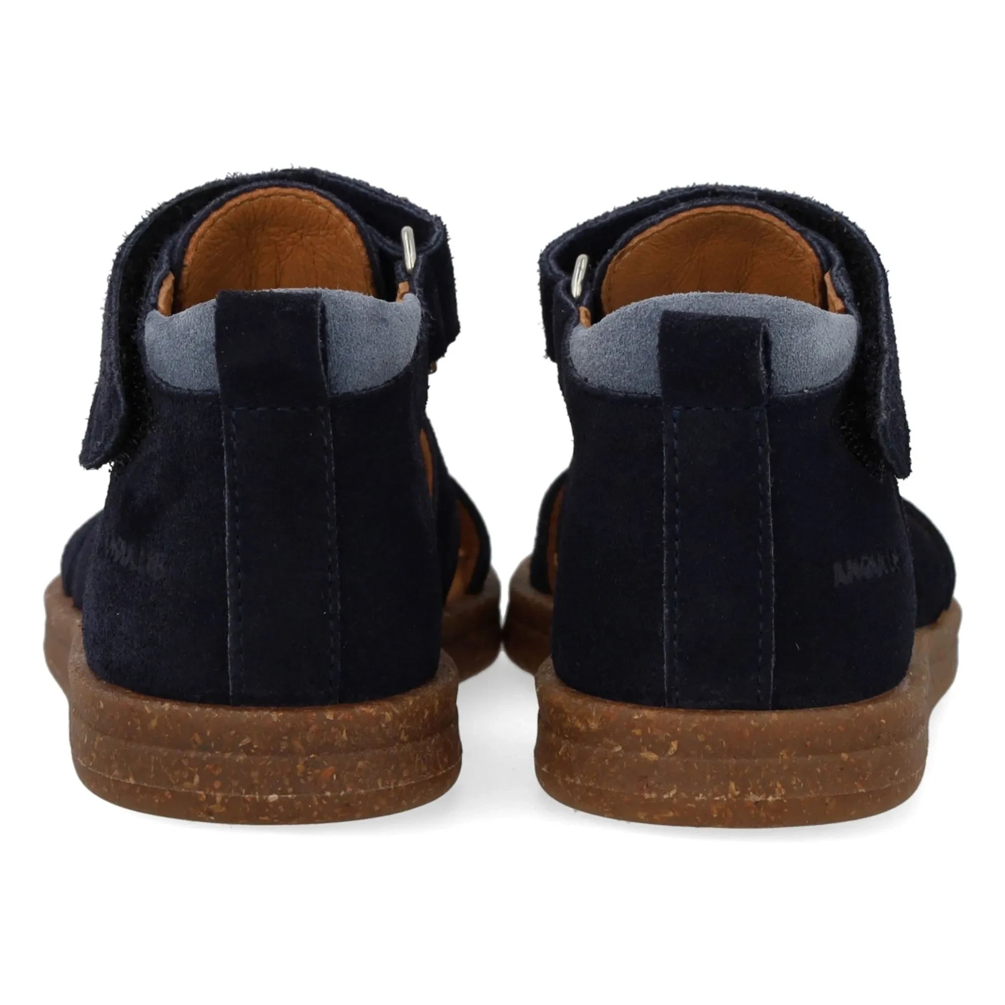 Angulus - Wildleder Gestreifte Rosa Sandalen | Dunkelblau