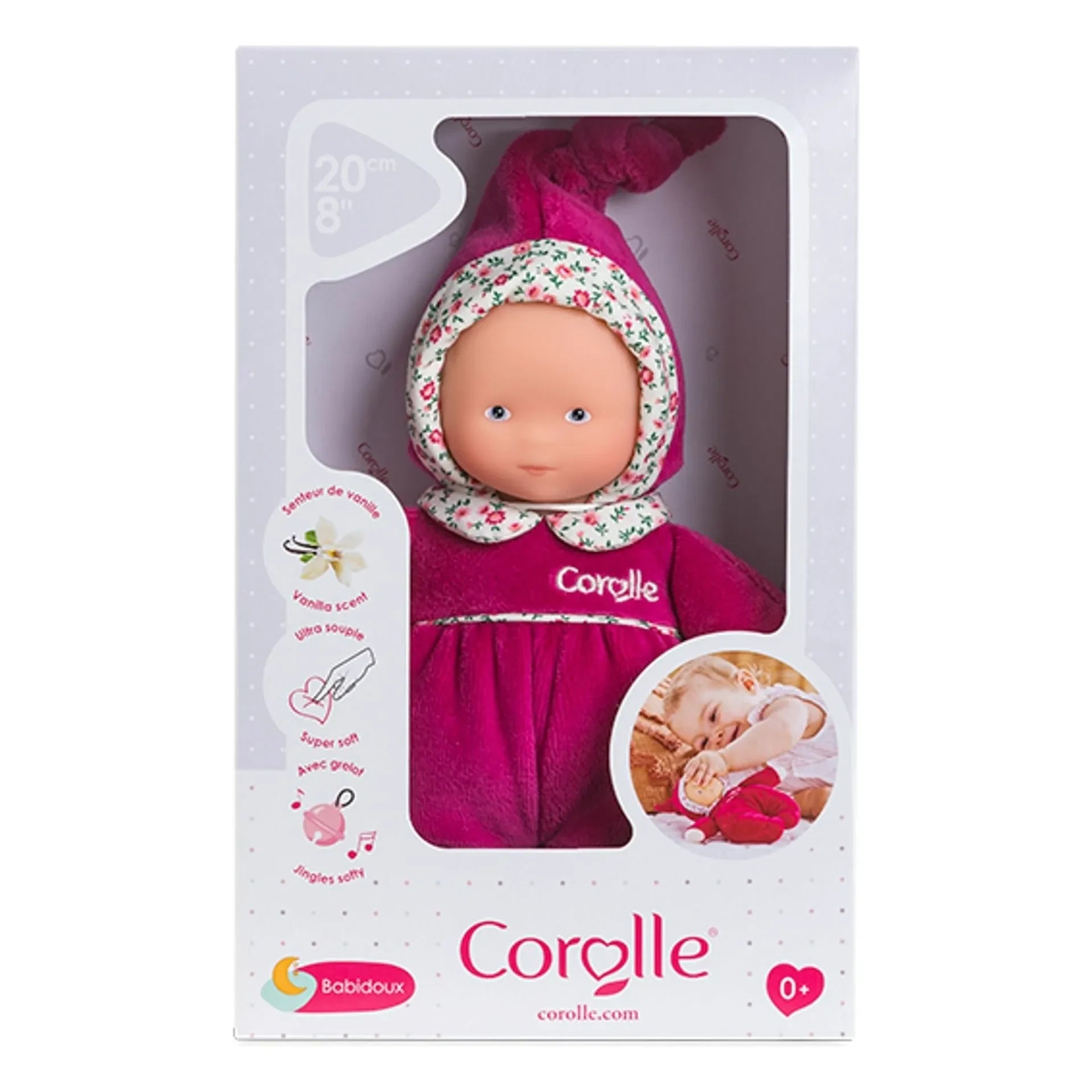 Corolle - Babidoux - Pink Granatapfel Kuscheltier | Fuchsia
