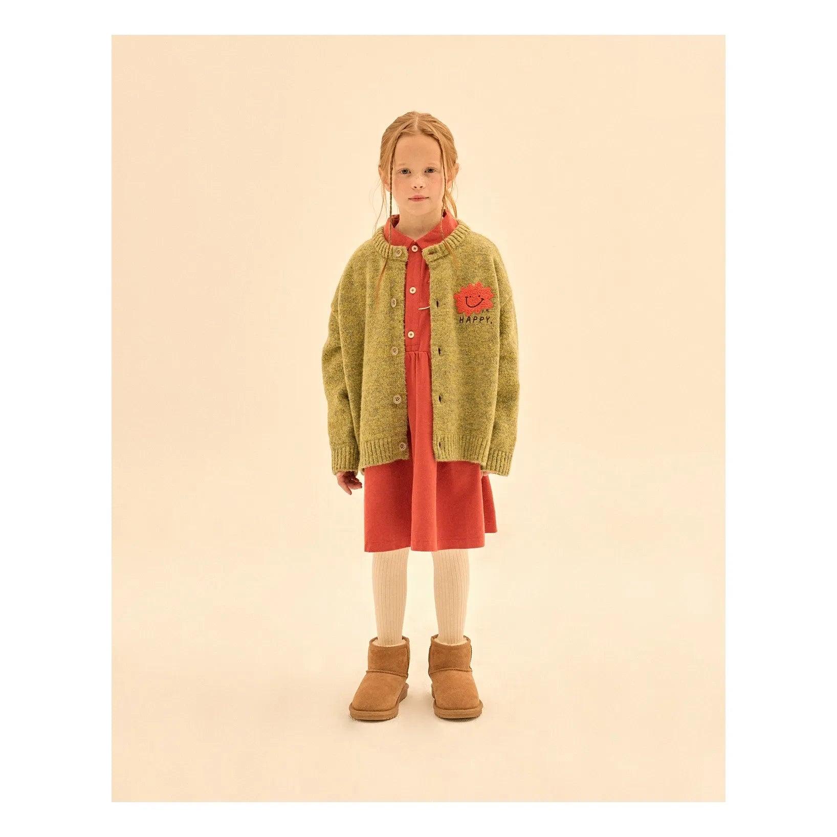 Jelly Mallow - Fröhliche Strickjacke | Olivgrün