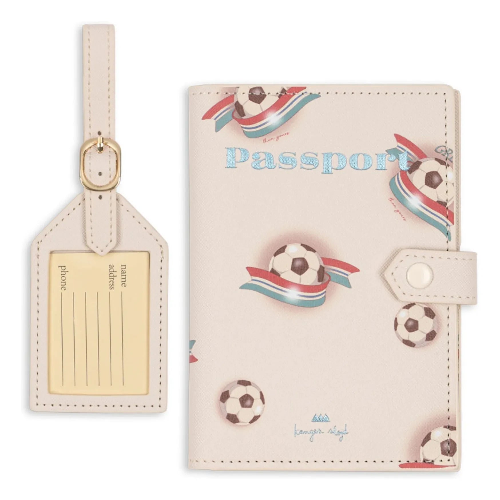 Konges Sløjd - Kick It Passporthülle und Kofferanhänger | Beige