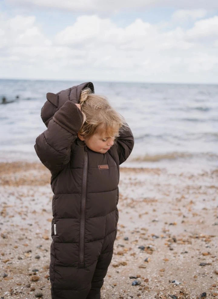 Töastie - Wasserfeste Kunstpelzkapuze Cloud Jacke | Braun