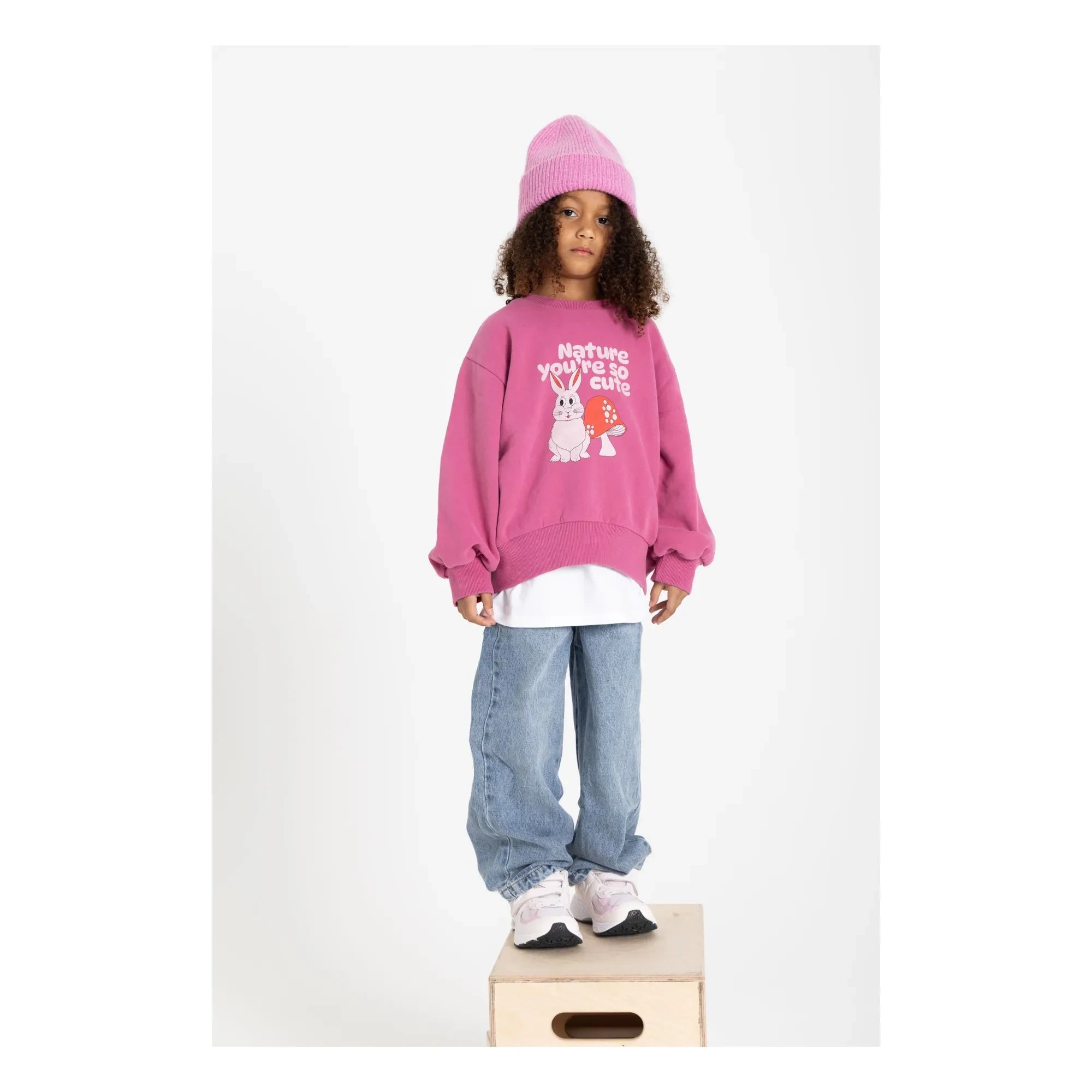 Hundred Pieces - Bisiklet yaka sweatshirt | Fuşya