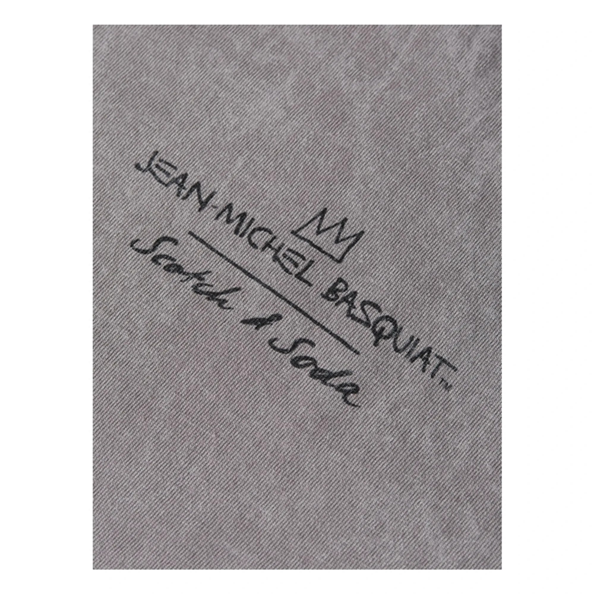 Scotch & Soda - T-Shirt mit Basquiat Kunstwerk | Grau