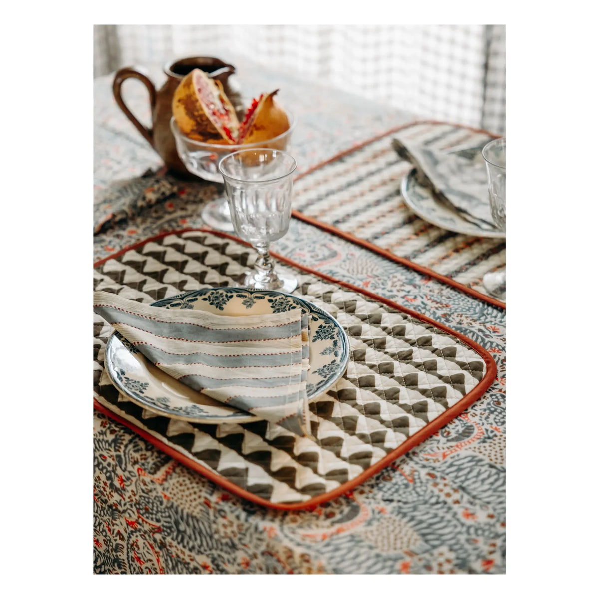 Le Monde Sauvage - Key West Serviette - 8er Set | Blau