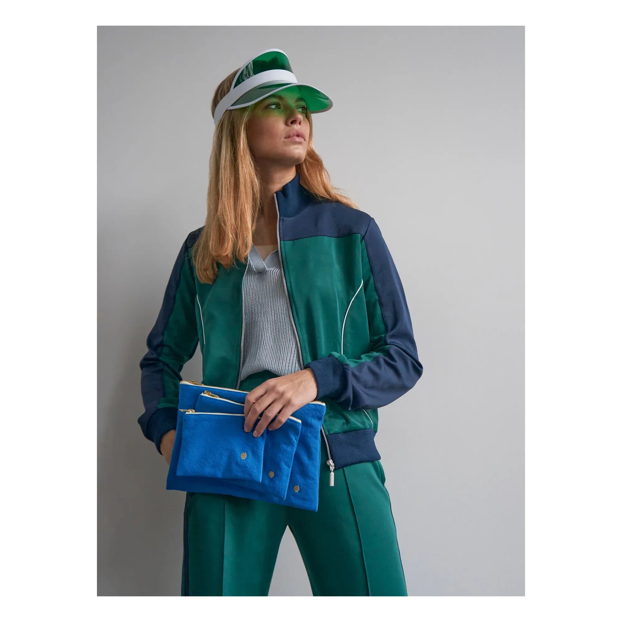 Das Tüpfelchen auf dem i - Iona Clutch-Tasche | Elektrisches Blau