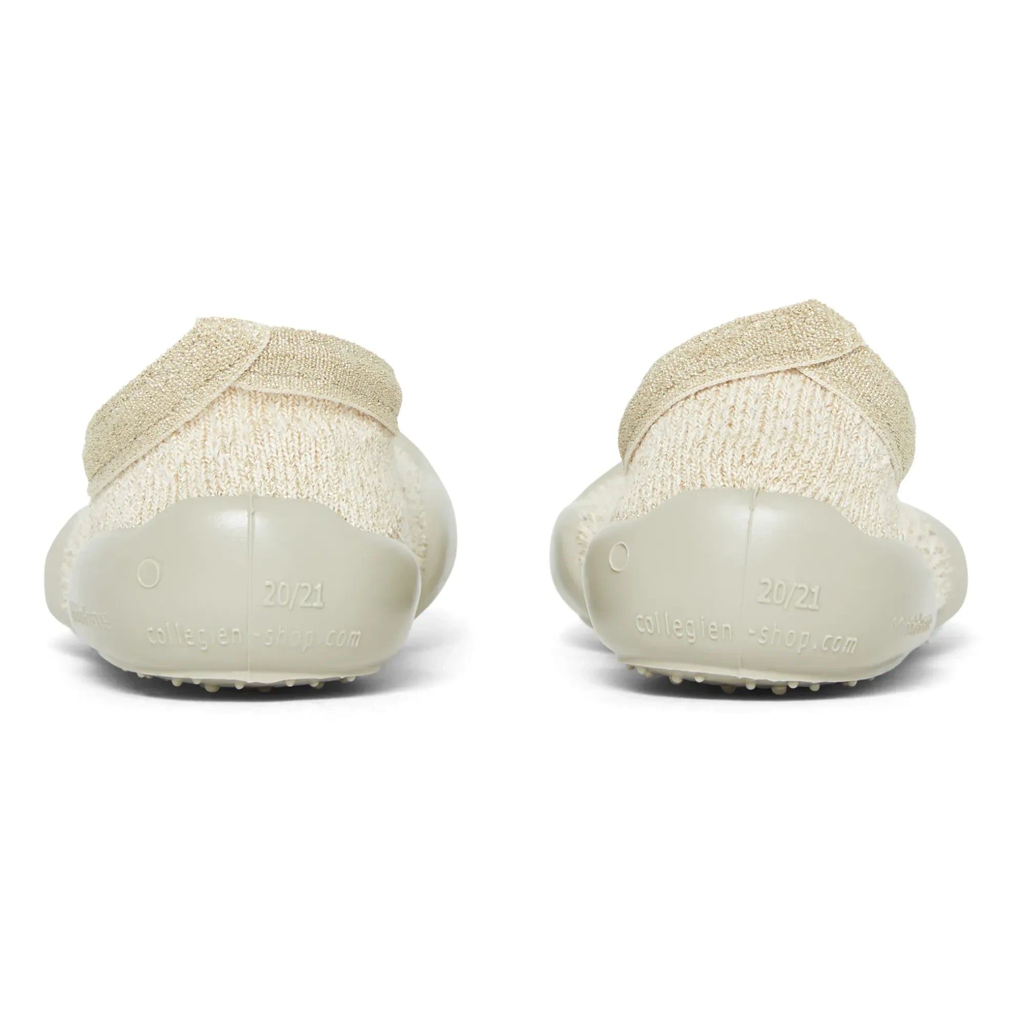 Collégien - Durchbrochene Ballerina-Hausschuhe | Beige