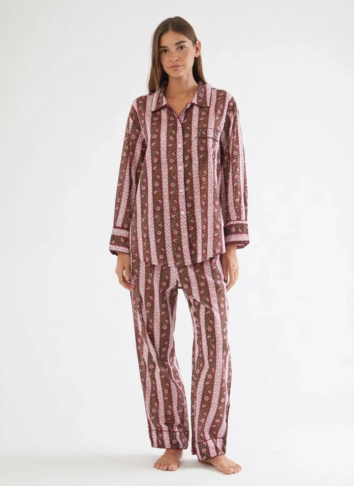 Folkloore - Blumige Pyjamas - Damenkollektion | Grün