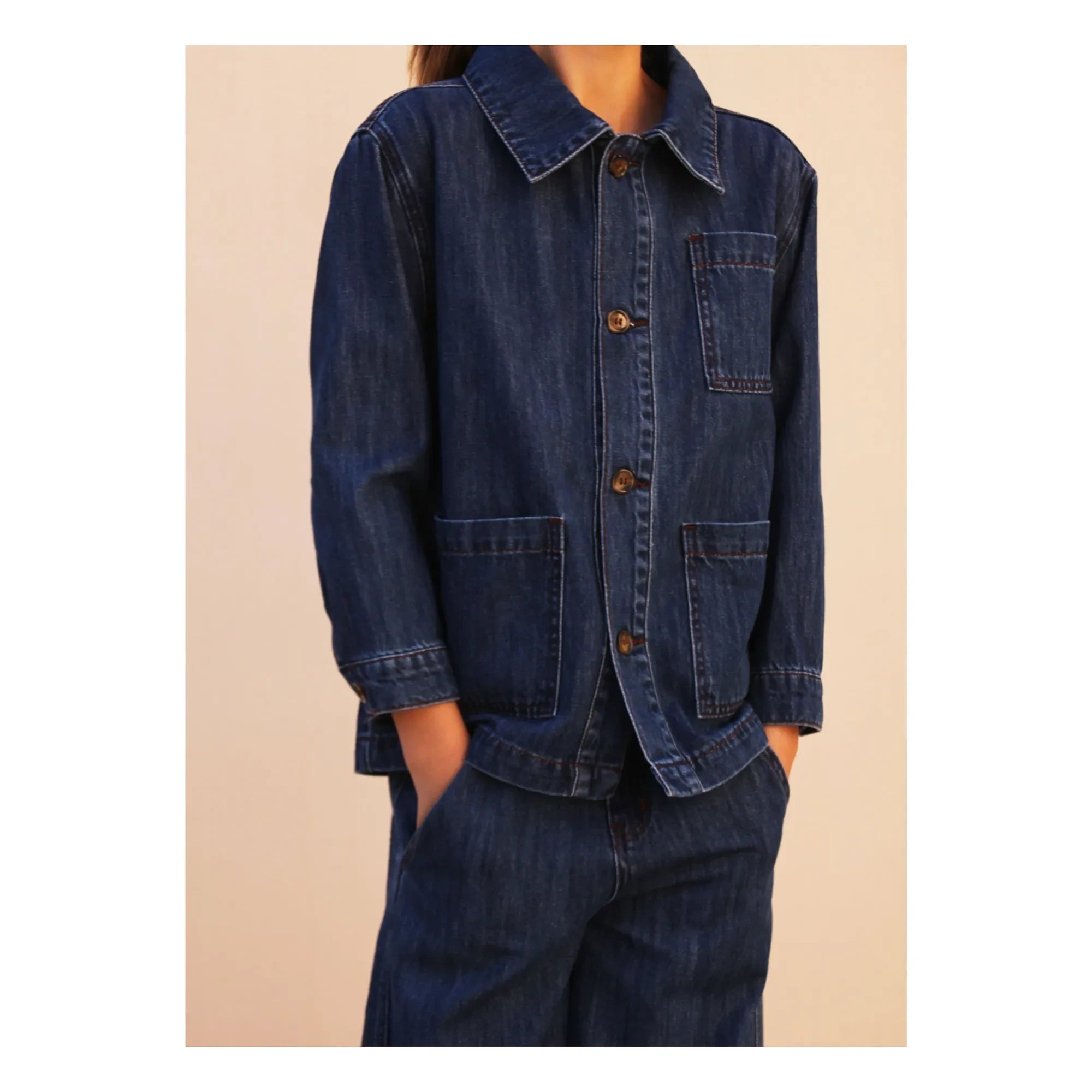 Longlivethequeen - Jeansjacke mit Taschen | Denim brut
