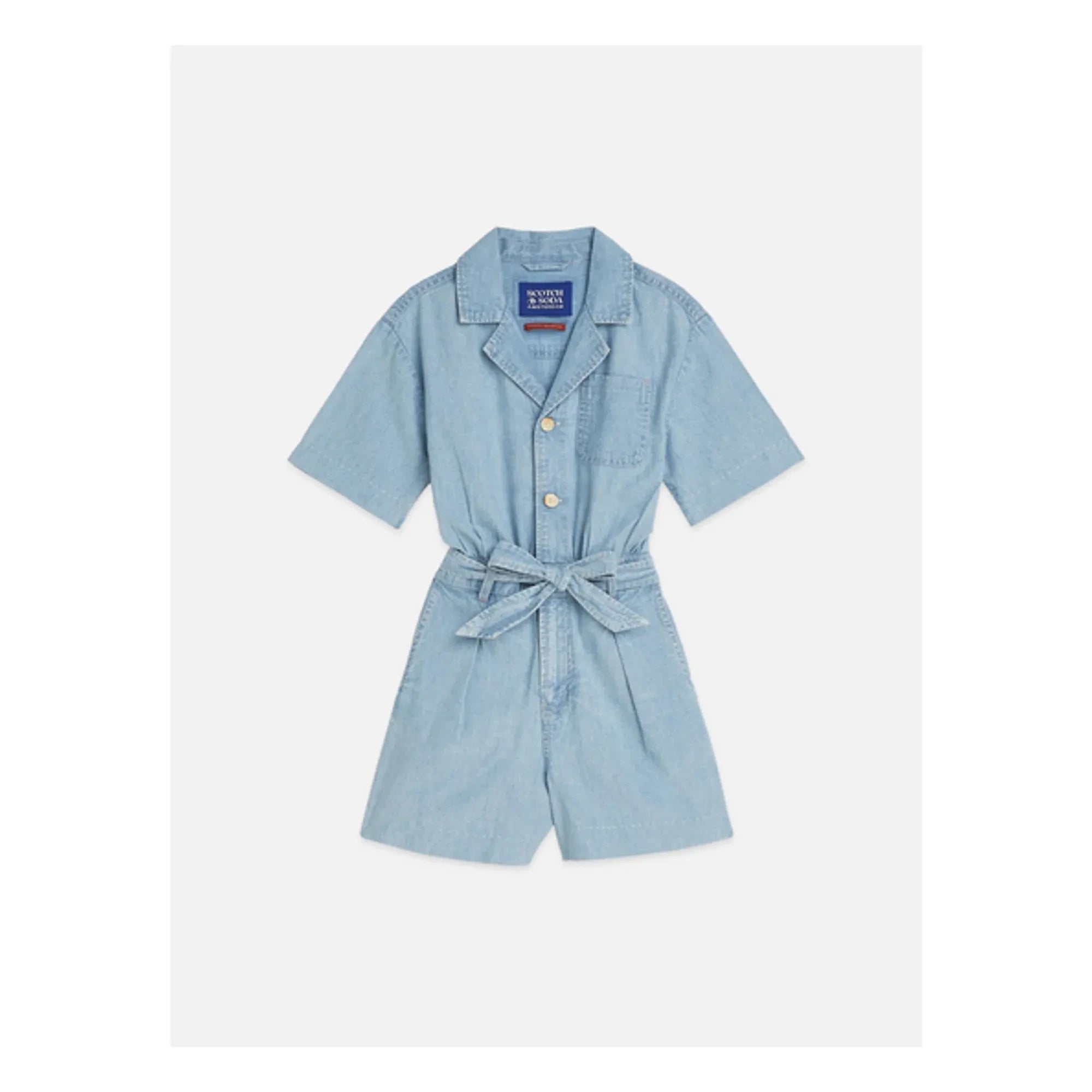 Scotch & Soda – Chambray-Jumpsuit | Hellblau