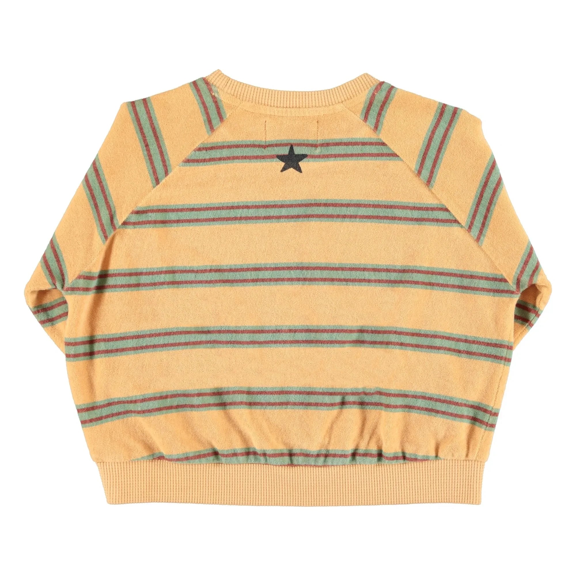 Piupiuchick - Çizgili Organik Pamuklu Sweatshirt | Sarı