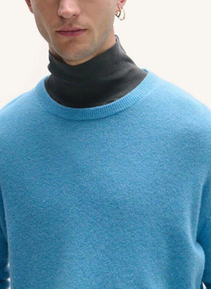 American Vintage - Raxow Wolle Pullover | Gepunktetes Blau
