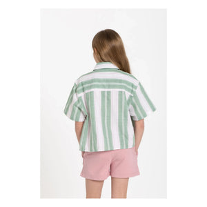 Smallable Kid - Sawyer Gestreiftes Hemd | Mintgrün