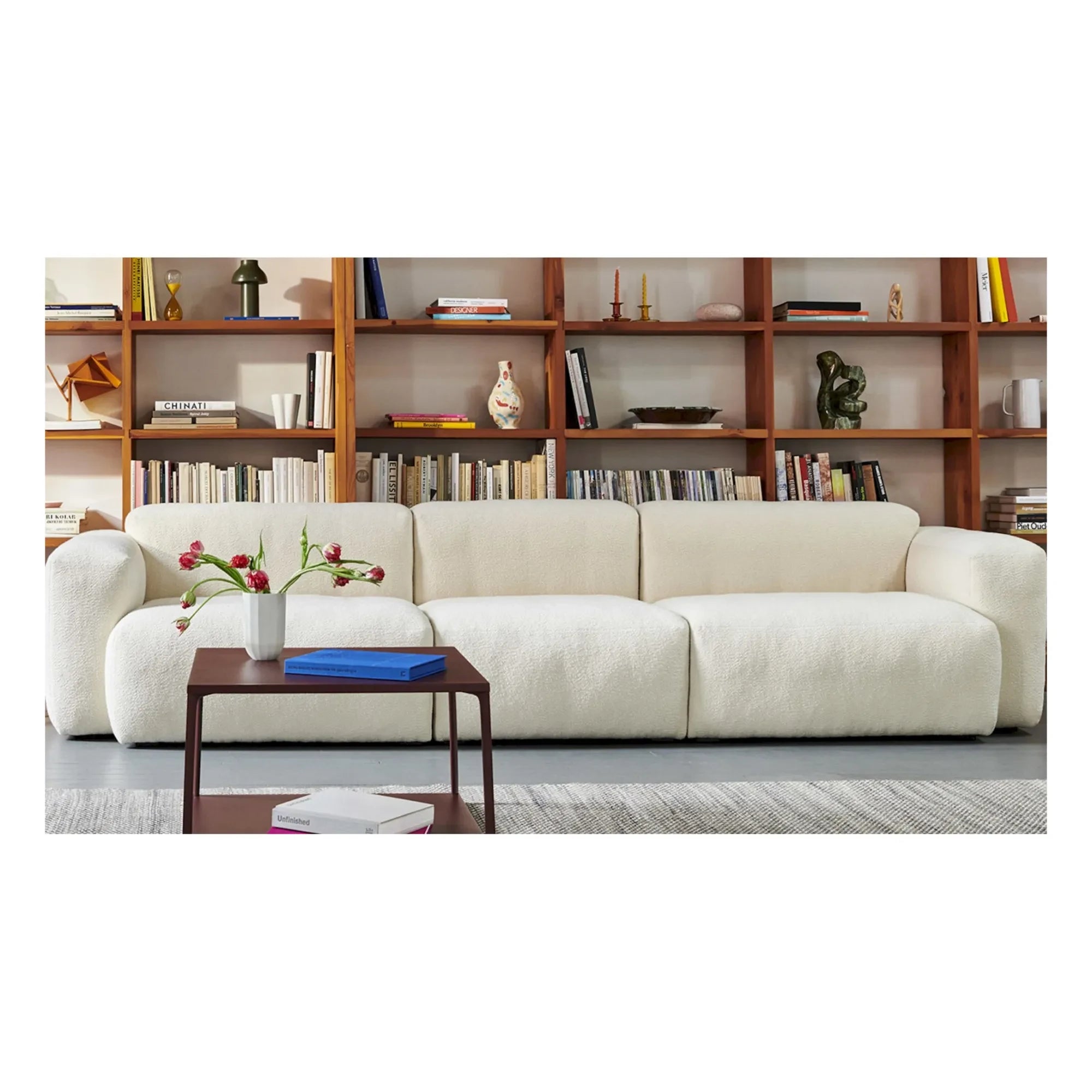 Hay - Mag Soft Armlehne niedrig Dreiersofa Kombination 1 | Creme