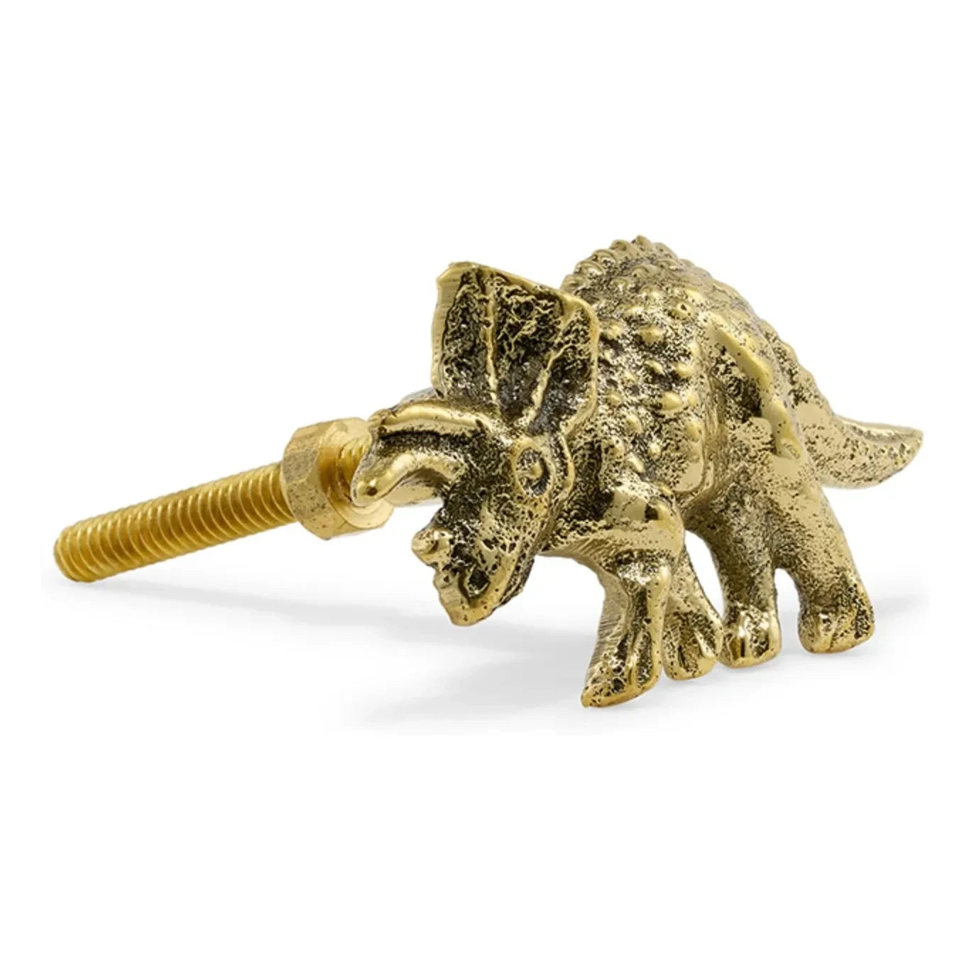 Doing Goods - Triceratops Türgriff aus Messing | Gold