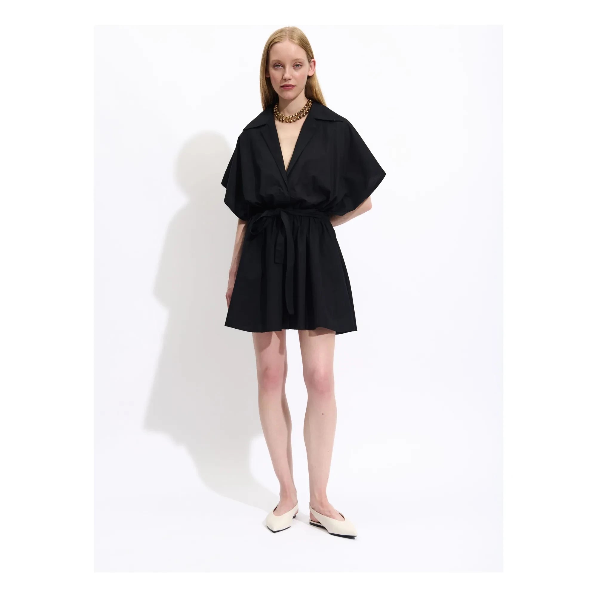 BELLEPIECE - Tara Popeline-Kleid | Schwarz
