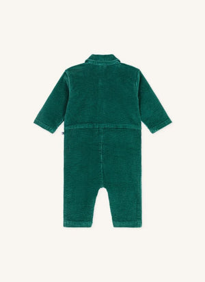 Petit Bateau - Pompist Ripp-Overall aus Bio-Baumwolle | Grün