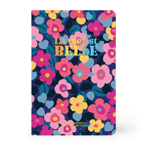 Legami - Çizgili A6 Defter - Resimli Sert Kapak - Çiçekler