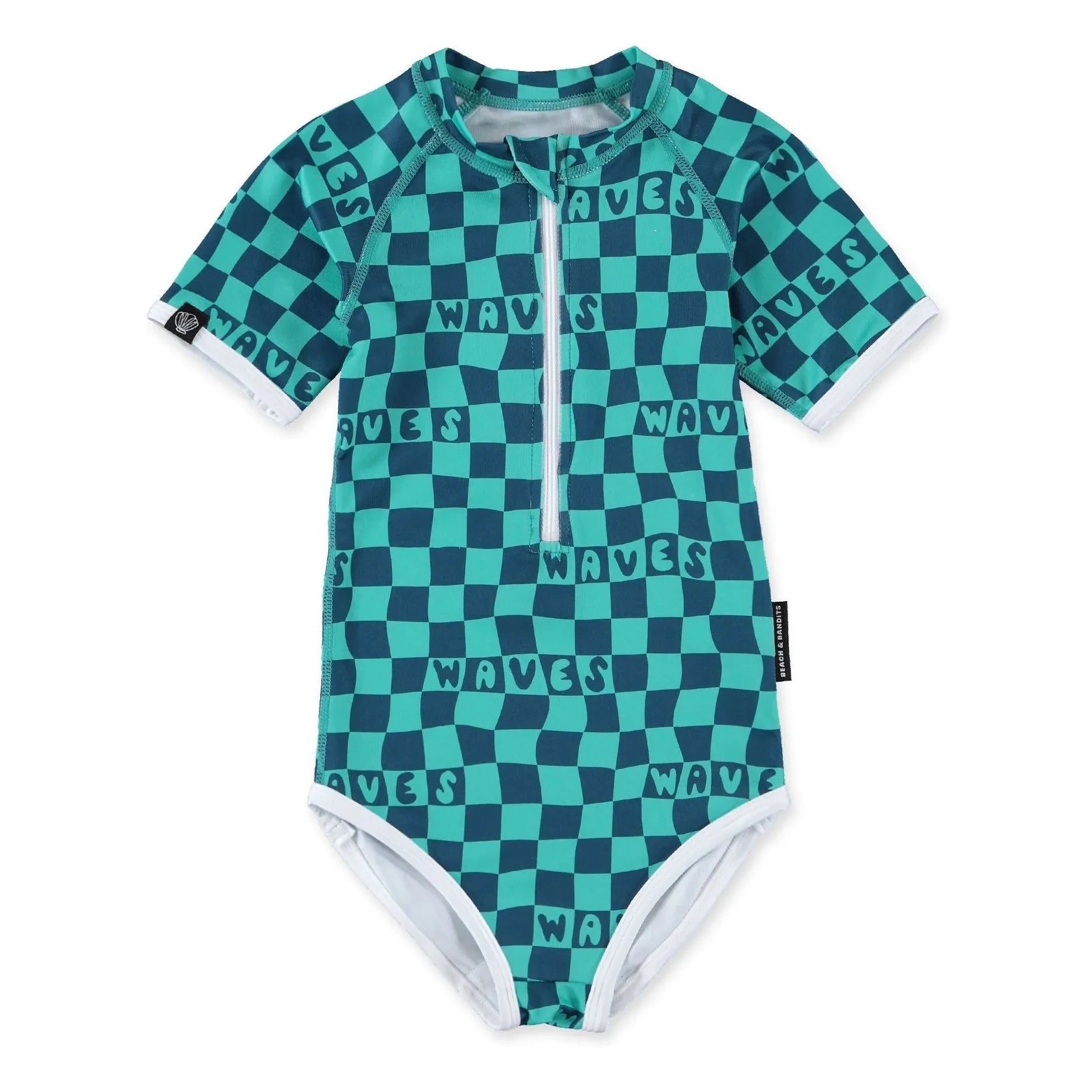 Beach & Bandits - Waves UV-Schutz-Badeanzug aus recyceltem Faserstoff | Minzgrün