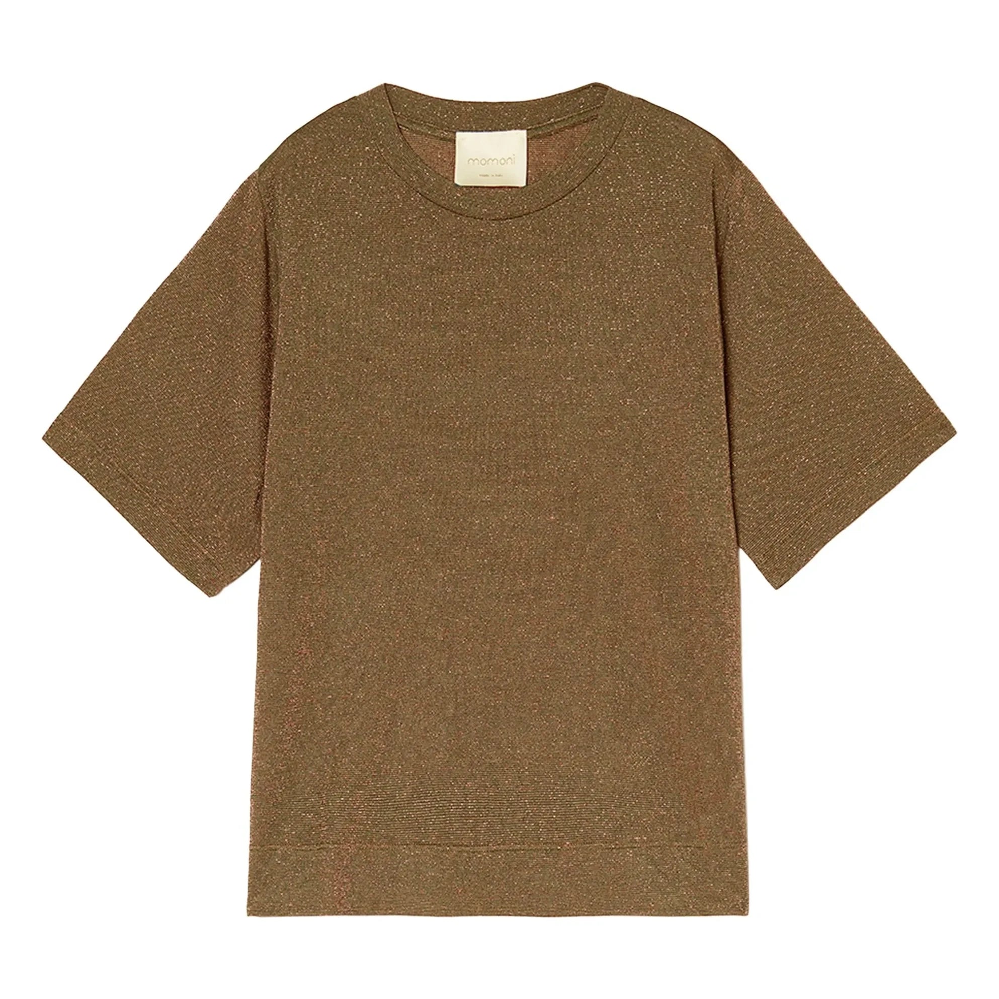 Momoni - Iora Metallic T-Shirt | Tabacco