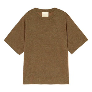 Momoni - Iora Metallic T-Shirt | Tabacco