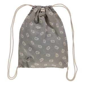 Poudre Organic - Rucksack mit rosa Blüten | Grau