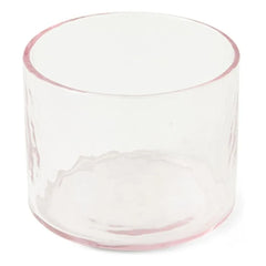 HKliving - Niedrige Glasvase | Rosé transparent