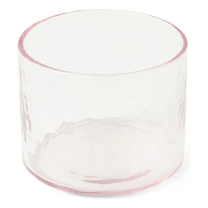 HKliving - Niedrige Glasvase | Rosé transparent