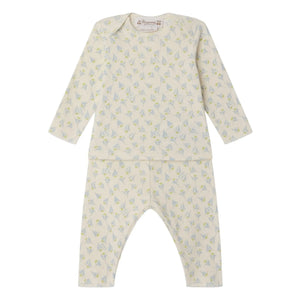 Bonpoint - Timi Voiliers Bio-Baumwoll-T-Shirt und Leggings Set | Gebrochenes Weiß