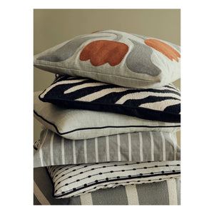 Broste Copenhagen - Zebra Kissenbezug | Noir/Blanc