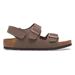 BIRKENSTOCK - Sandalet Milano AS Çocuk Birko-Flor Birkibuc | Koyu Kahverengi