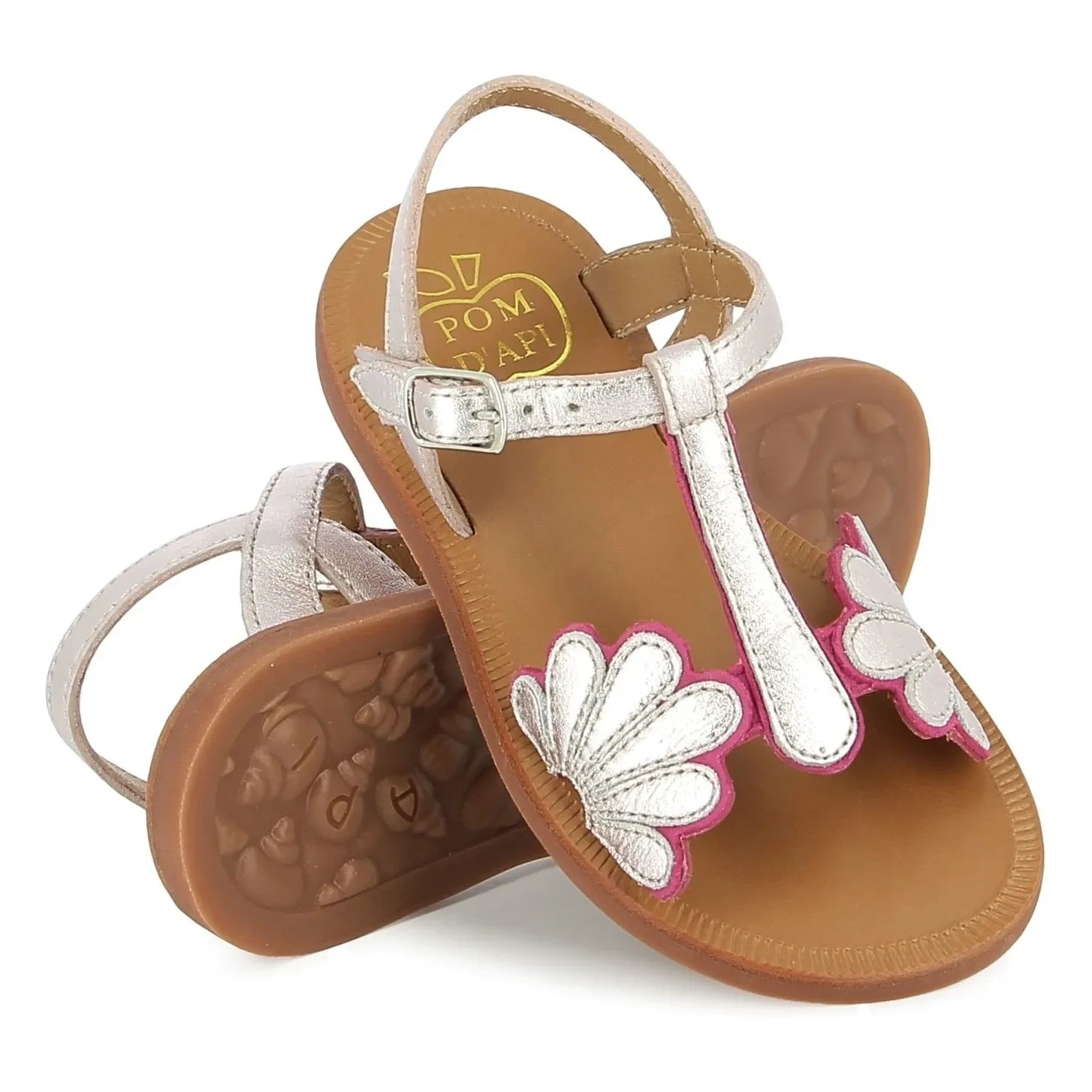 Pom d'Api - Plagette Bloom Sandalette | Rosa