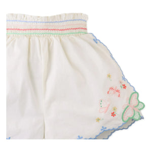 Gingersnaps - Jisoo Bestickte Shorts | Weiß