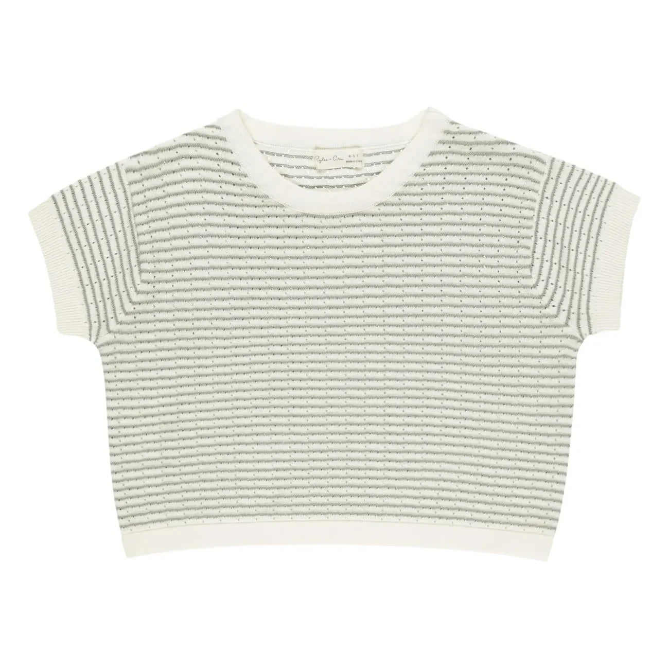 Rylee + Cru - Gestreiftes T-Shirt | Elfenbein