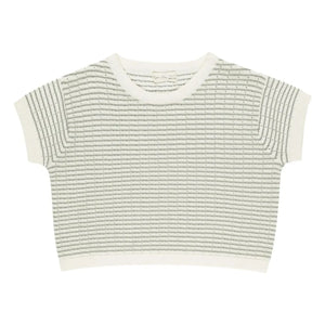 Rylee + Cru - Gestreiftes T-Shirt | Elfenbein