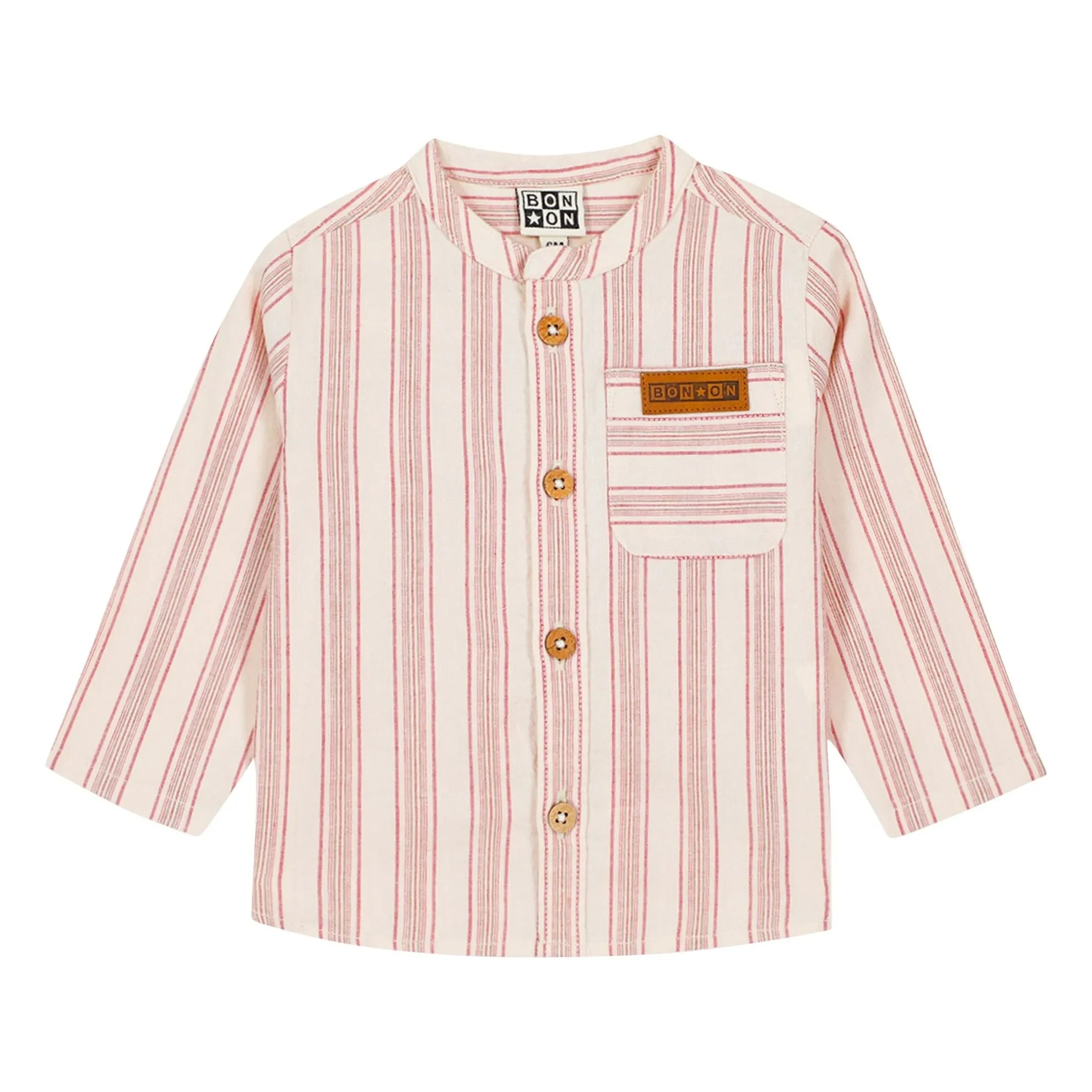Bonton - Never Striped Babyhemd | Creme