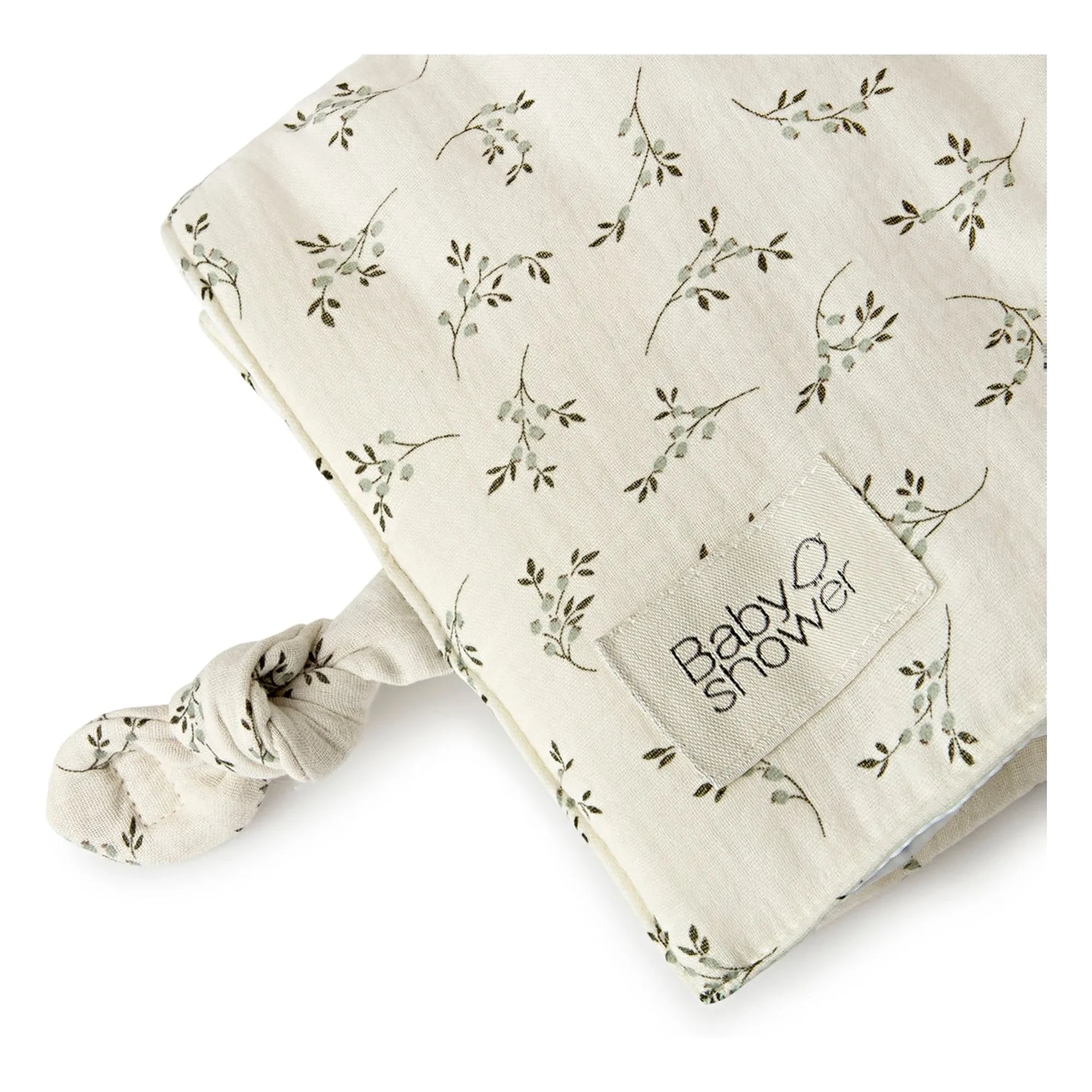 Babyshower - Knot Olive Bloom Reise-Wickelunterlage | Ecru
