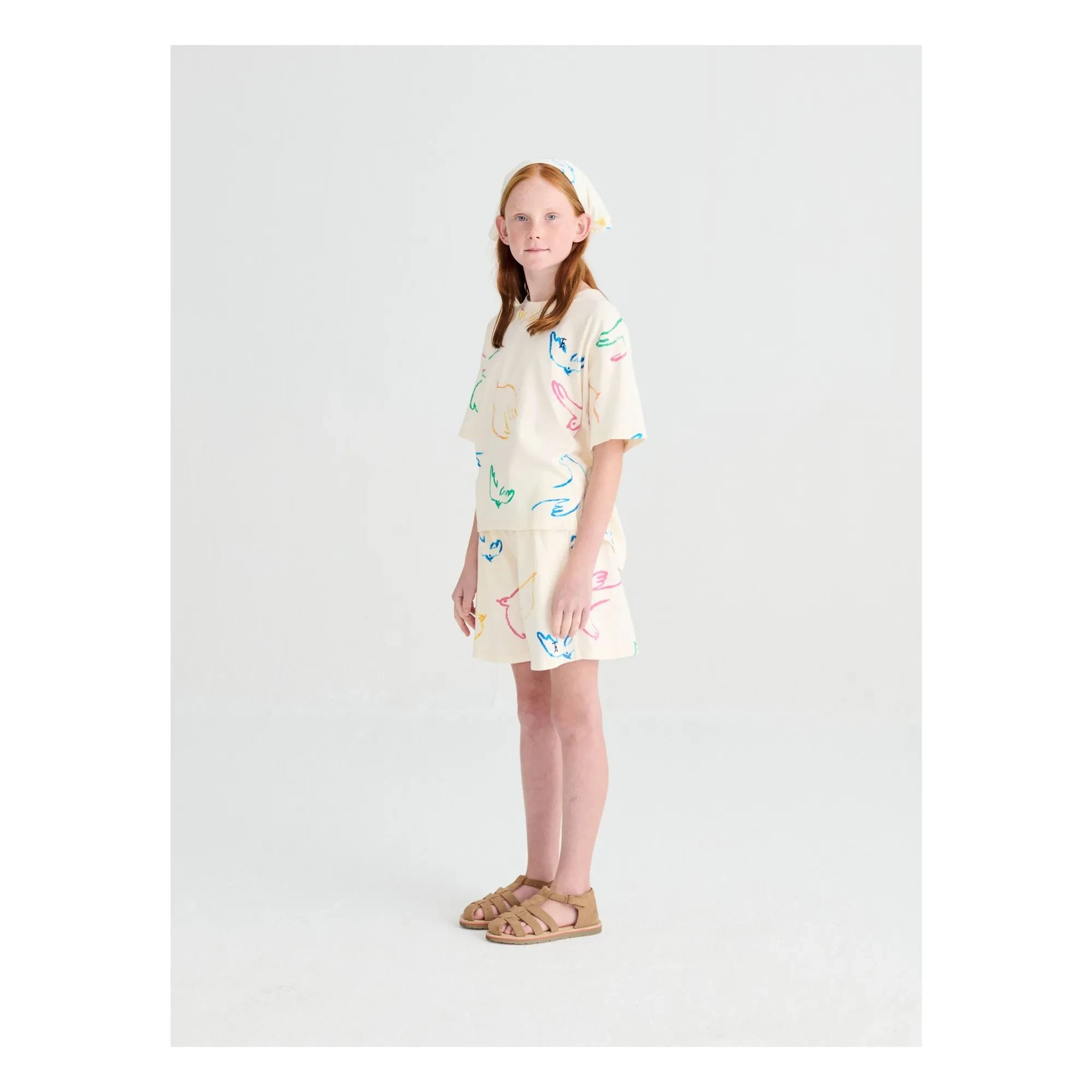 True Artist - T-Shirt Birds Bio-Baumwolle | Ecru