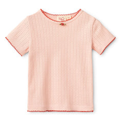 Flöss - Pointelle Liva T-Shirt | Hellrosa