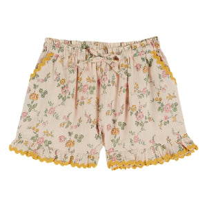 Emile et Ida - Bio-Baumwoll-Shorts mit Rüschen | Blassrosa